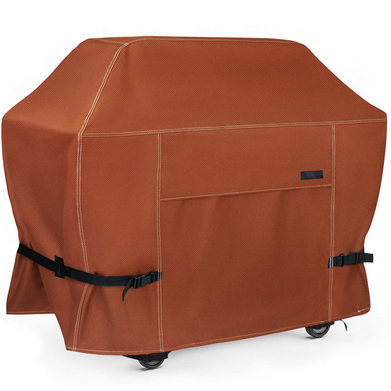 NettyPro BBQ Grill Cover 52 inch Heavy Duty Waterproof Outdoor 2-3 Burners Gas Grill Cover for Outside Weber, Char-Broil, Brinkmann, Nexgrill Barbecue, Brown - Image 1
